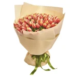 Букет из 101 желто-красного тюльпана